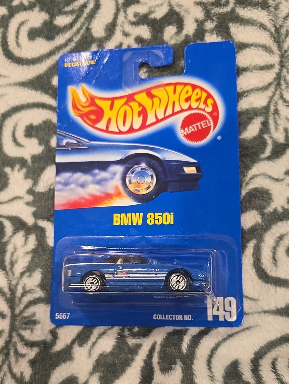 ❤️5/$25 Hot Wheels BMW 850i Die-Cast Car - Blue 1991